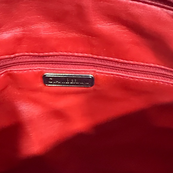 Giani Bernini Red Quilted Leather Shoulder Bag Vintage - Picture 5 of 6